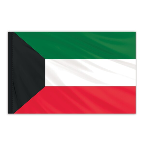 Global Flags Unlimited Kuwait Indoor Nylon Flag 5'x8' 202208